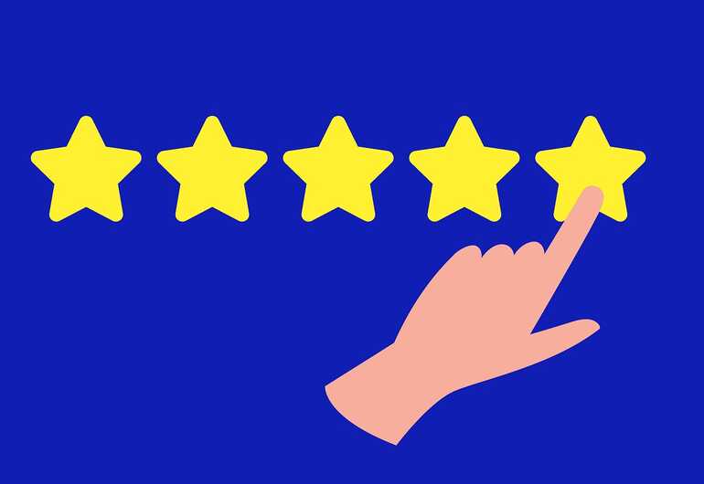 Customer review and feedback concept